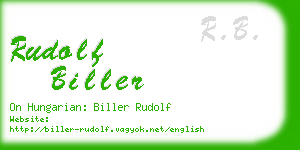 rudolf biller business card